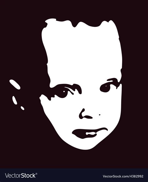 Child Head Silhouette Royalty Free Vector Image
