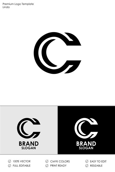Letter C Logo Template 71279 Logos Logodesign Logobranding