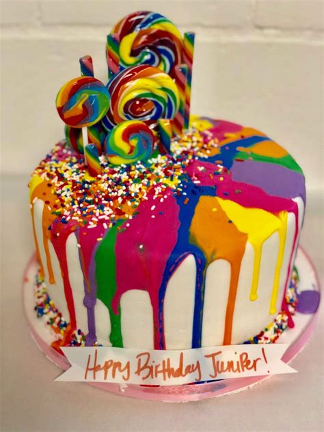 So many options to make this chocolate piñata cake have the best surprise inside ever! Multi-Colored Drip Candy Cake CBG-145 - Confection ...