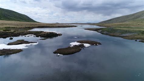 Clouds Over The Snowy Mountains With Lake Image Free Stock Photo