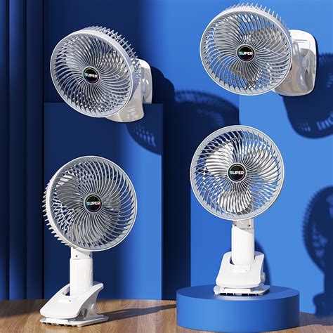Desk Fan Rechargeable Stand Fan Clip Electric Fan Multifunctional