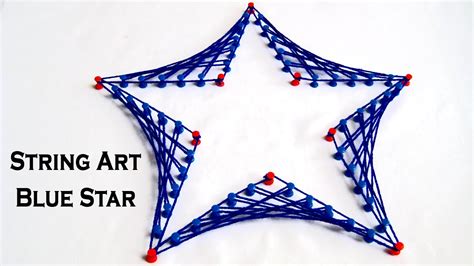 String Art Designs Make Blue Star From String Art By Sonia Goyal