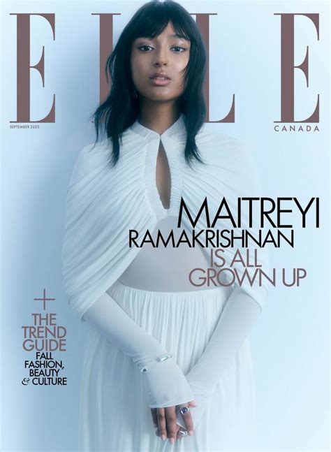 Rising Star Maitreyi Ramakrishnan Covers Elle Canadas September 2023