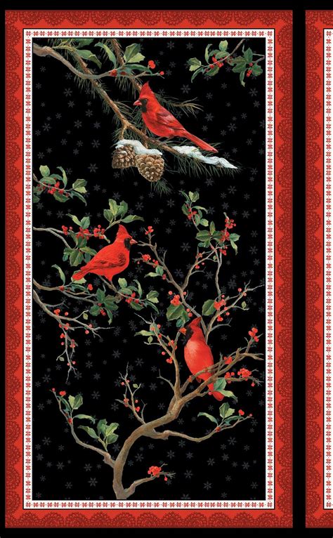 Multi The Cardinal Rule Craft Panel By Nai Danhui Christmas Fabric