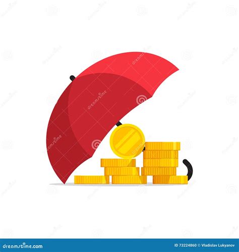 Money Under Umbrella Vector Concept Of Savings Protection Financial