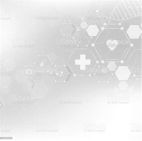 Abstract Geometric Medical Cross Shape Medicine And Science Concept