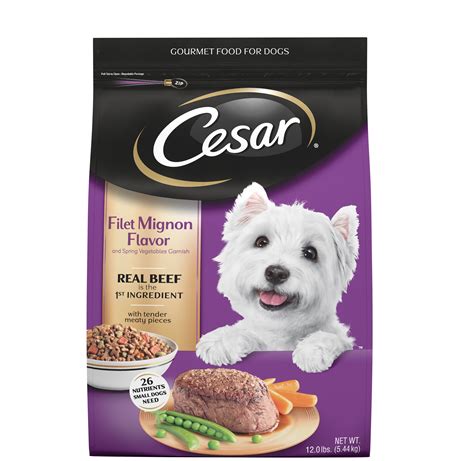 Cesar, ol' roy, purina, pedigree, iams, eukanuba, science diet, biljac, nutro , dad's, royal canin, mighty dog. Cesar Small Breed Dry Dog Food Filet Mignon Flavor with ...