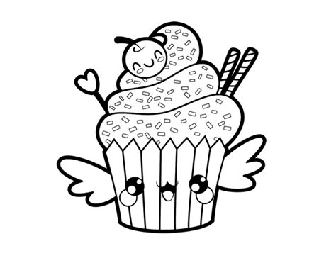 En effet, chaque dessin kawaii nourriture représente un plat ou un aliment, mais avec l'allure d'un personnage de dessin animé. Coloriage de Une Cupcake kawaii pour Colorier - Coloritou.com