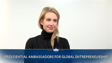 Page Ambassador Elizabeth Holmes Of Theranos Youtube