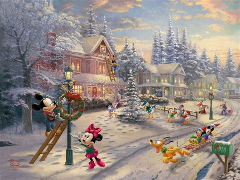 Mickeys Victorian Christmas Limited Edition Canvas Sn Standard N