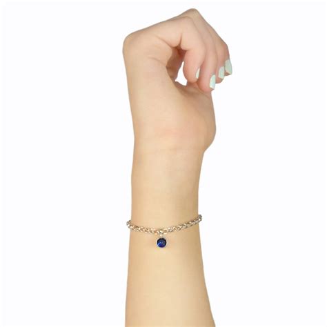 Sapphire Bracelet September Birthstone By Lilia Nash Jewellery