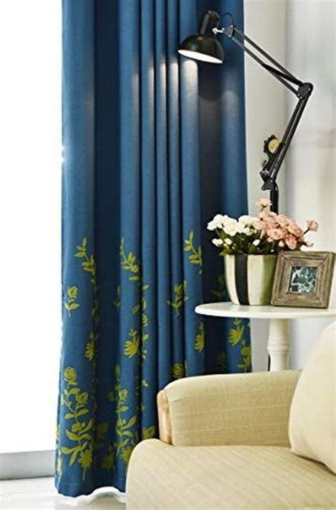 8 vintage napkins embroidered gray trim floral design. 25 Simple Embroidery Curtains for Living Room - GODIYGO.COM