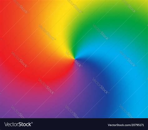 Swirl Radial Gradient Rainbow Background Vector Image