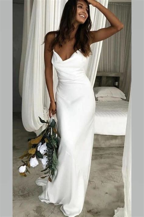 sexy backless spaghetti strap elegant simple long prom dresses beach sposabridal