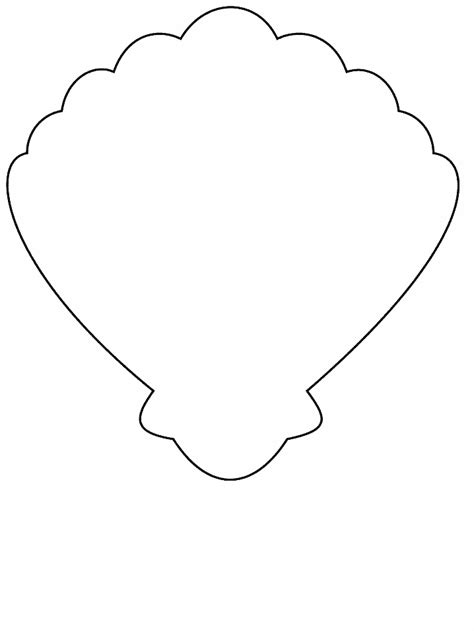 Shell Simple-shapes Coloring Pages - Coloring Page Book