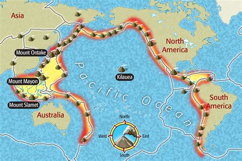 Ring Of Fire Picture Ring Fire Volcanoes Pacific Map Ocean Volcano