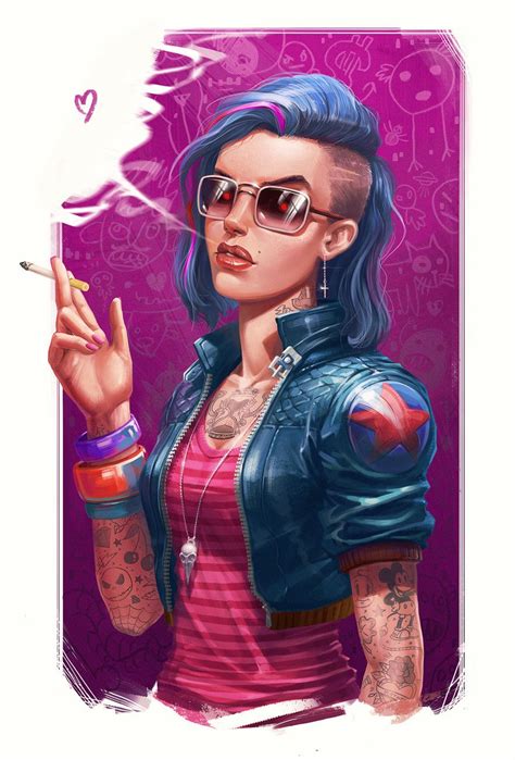 Punk Girl Andrey Kazakov Character Art Punk Character Design