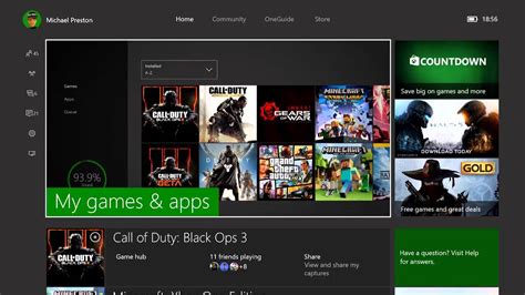 Xbox One Home Page