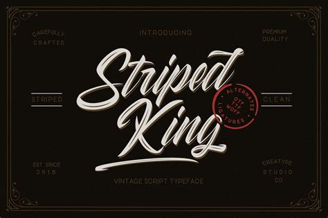 We have 70 free royal fonts to offer for direct downloading · 1001 fonts is your favorite site for free fonts since 2001. Striped King Script Font - Befonts.com