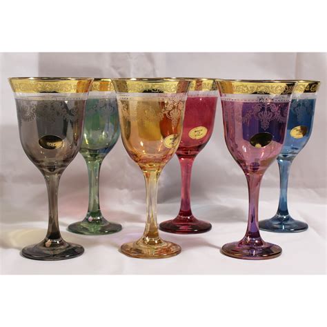 Lorren Home Trend Choice Of Color Multicolored 6 Piece Wine Goblet Set