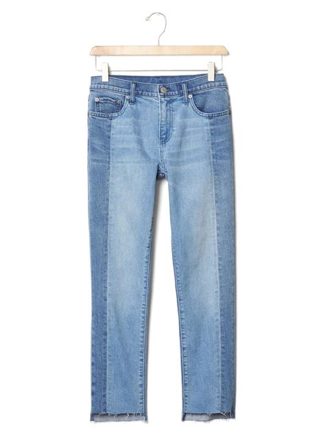 Authentic Two Tone Girlfriend Jeans 80 Best Pieces At The Gap August 2016 Popsugar