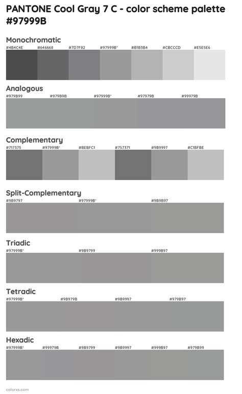 Pantone Cool Gray 7 C Color Palettes And Color Scheme Combinations