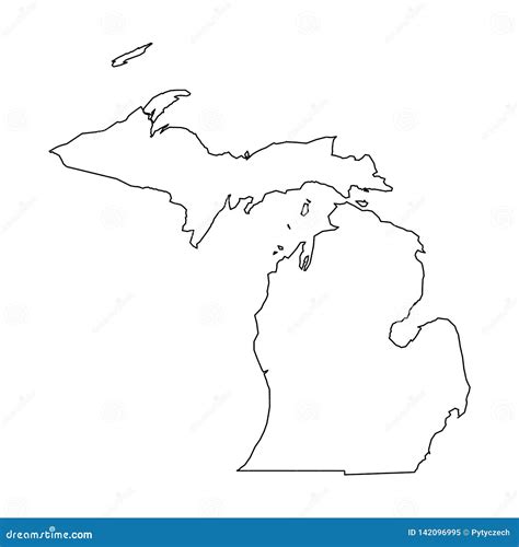 Michigan State Map Clipart