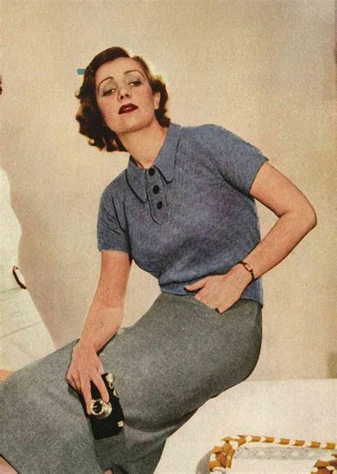 1930s Knitted Jumper With Sporty Placket C 1936 Vintage Knitting