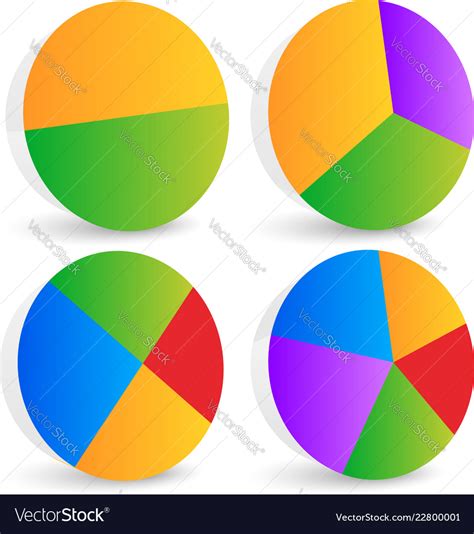 Pie Chart Graph Elements Royalty Free Vector Image