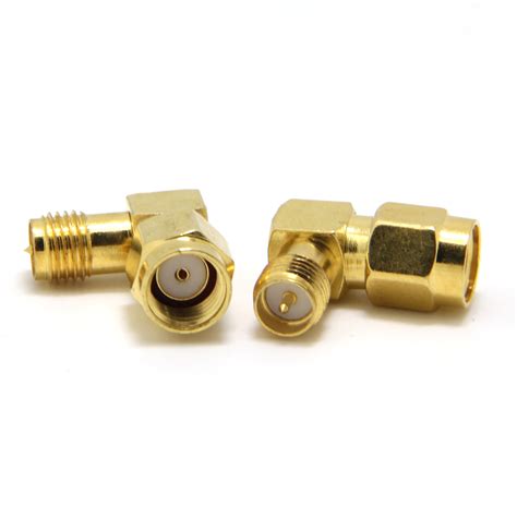 Reverse Polarity Rp Sma Male To Rp Sma Female Right Angle Degree Rf Coaxial Adapter Connector