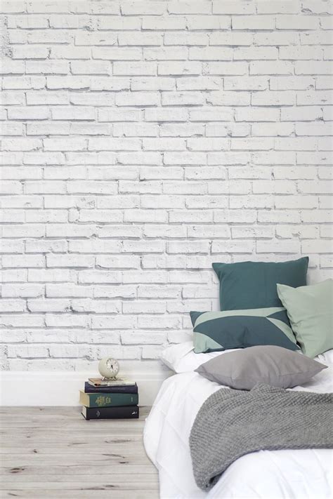 Clean White Brick Wallpaper Mural Hovia Uk Brick Wallpaper Bedroom