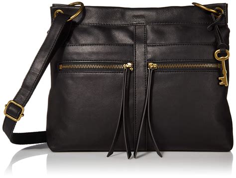 Fossil Caitlyn Leather Crossbody Handbag In Black Lyst