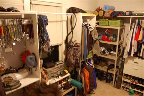 I really went in depth on this one. Gear room. | Outdoor gear storage, Outdoor gear ...