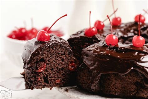 Easy Cherry Chocolate Cake Butter With A Side Of Bread