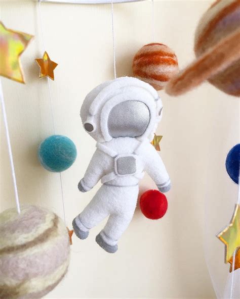 Solar System Mobile Crib Felt Planets Mobile Nursery Astronaut Etsy