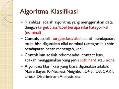 PPT Algoritma Data Mining PowerPoint Presentation Free Download ID