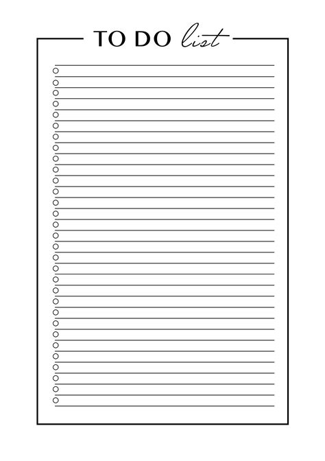Simple Minimalistic To Do List To Do Lists Printable Good Notes