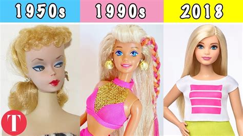 The Evolution Of The Barbie Doll From The 1950s To Today Youtube