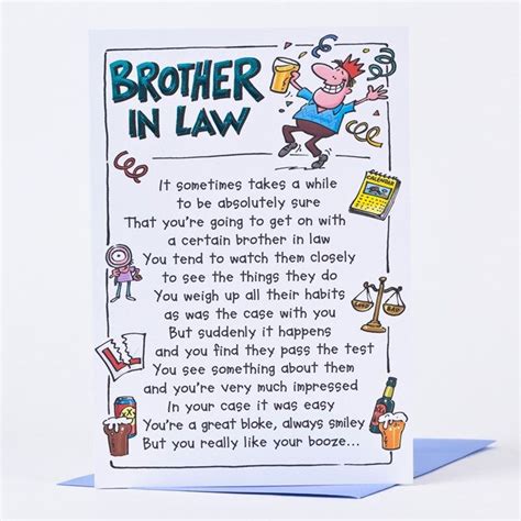 birthday card boozy brother in law only 89p wishes for brother birthday message for