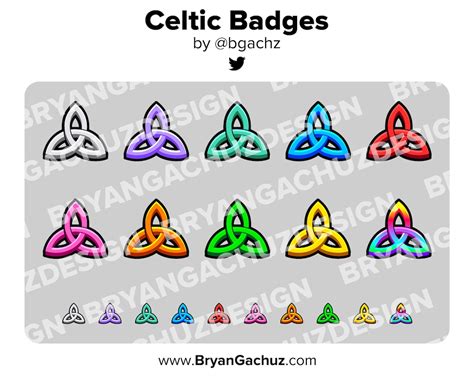 Celtic Twitch Badges Bit Badges Channel Points Discord Badges Etsy