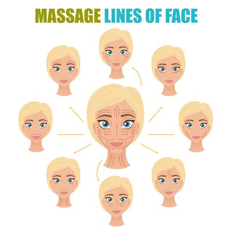 Face Massage Lines Set 475906 Vector Art At Vecteezy