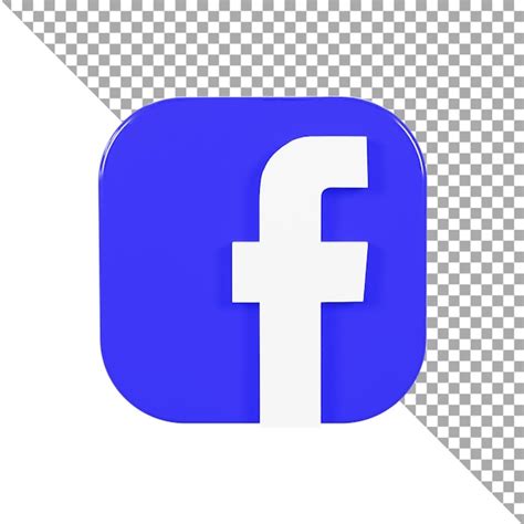 Premium Psd 3d Icon Logo Facebook Minimalist