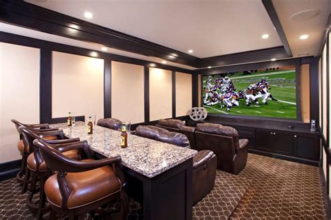 Black tuscany theater seating power recline. Abbot Court Basement Theater Seating Finished Company Bar ...