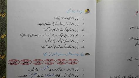 Class 5 Chapter 3 With Answer Bibi Fatma Ibtedai Urdu According To