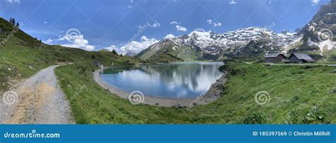 Lake Truebsee Engelberg Switzerland Mountain Lake Stock Image Image