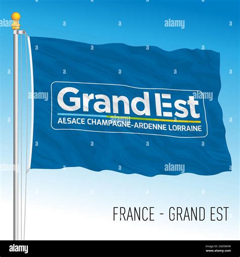 Grand Est Regional Flag France European Union Vector Illustration