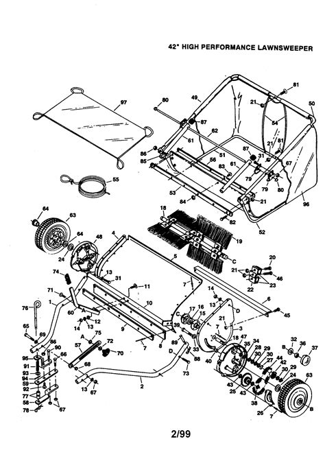 High Performance Lawnsweeper Diagram Parts List For Model