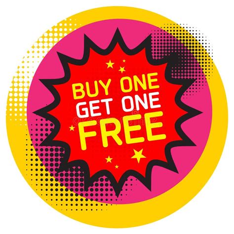 Buy One Get One Free Poster Stock Vector Illustration Of Commerce