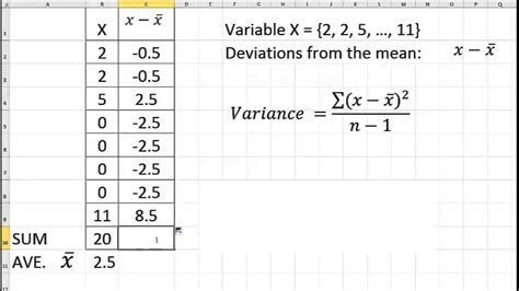 Other method to get the row variance in r is by using apply () function. Calculate Variance with Excel (PC) or Numbers (Mac) - YouTube
