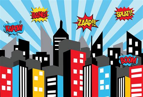 380 Superhero City Background Illustrations Royalty Free Vector